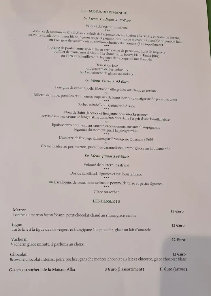 Menu_Restaurant Koenig à l’Arbre Vert_Berrwiller_immagine_3