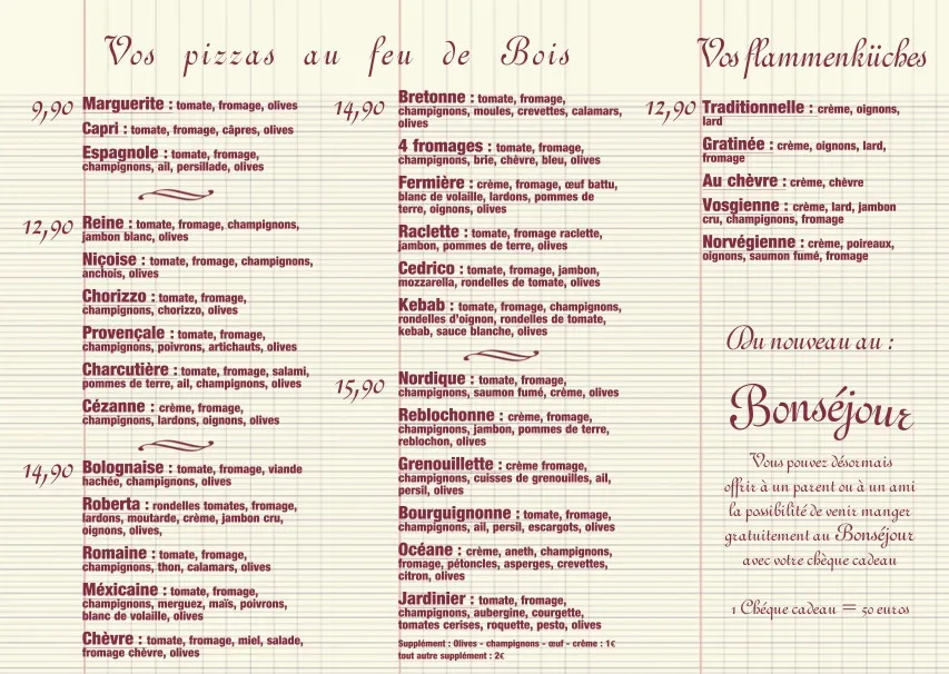 Menu_Bonséjour Restaurant Verdun_Verdun_image_1