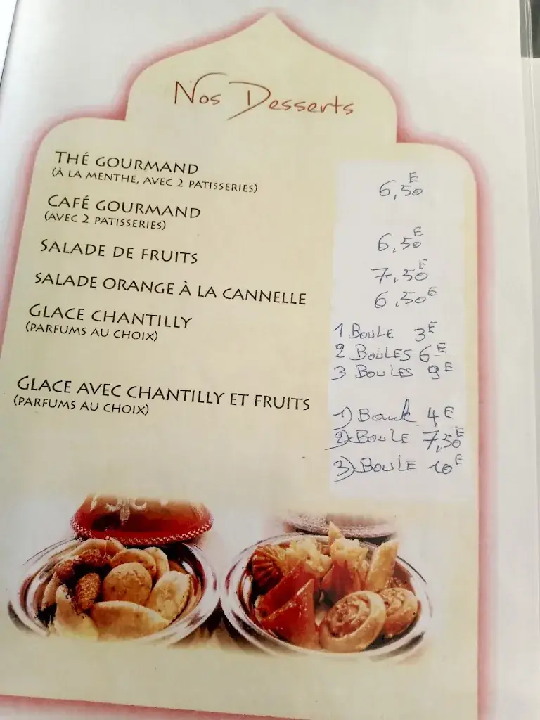 Menu_Aux Délices du Maroc - 55 VERDUN_Verdun_image_1
