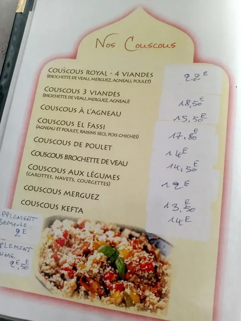 Menu_Aux Délices du Maroc - 55 VERDUN_Verdun_image_2