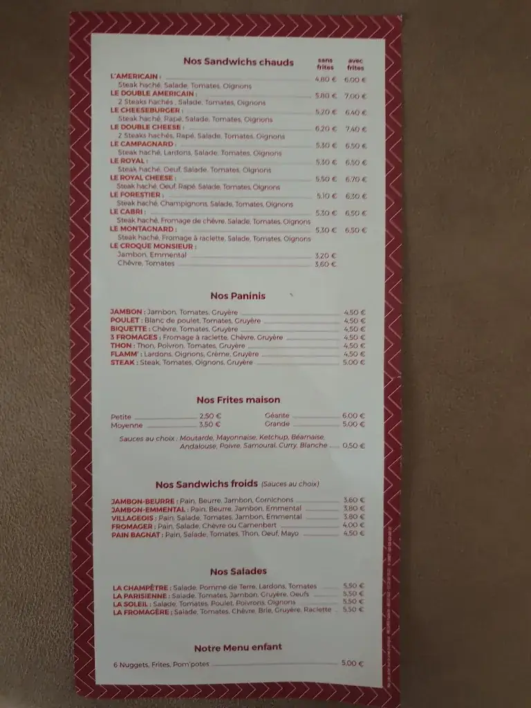 Menu_La p'tite pause_Verdun_image_1