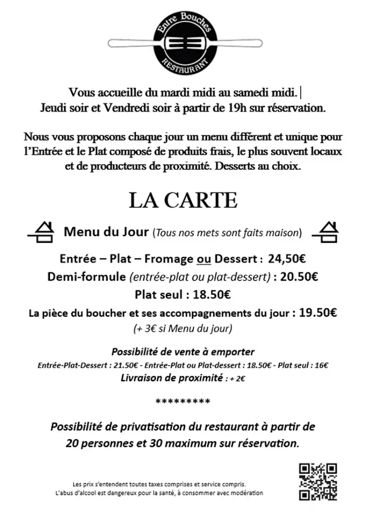 Menu_l'Entre Bouches_Chamalières_image_1