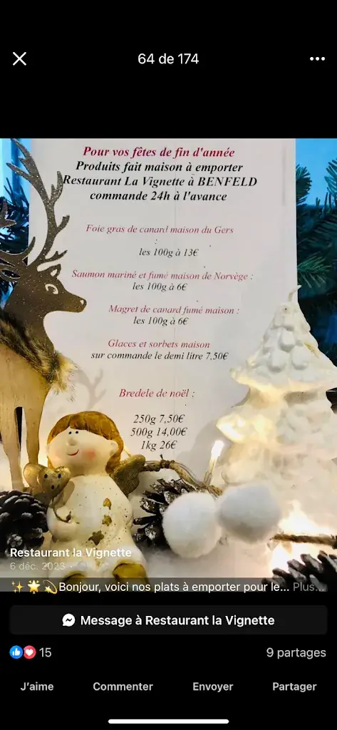 Menu_Restaurant La Vignette_Benfeld_immagine_1