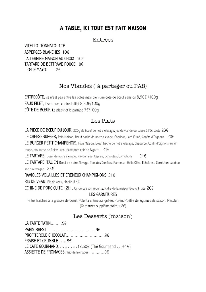 Menu_La Table de la boucherie Guiset Bezannes_Bezannes_image_1