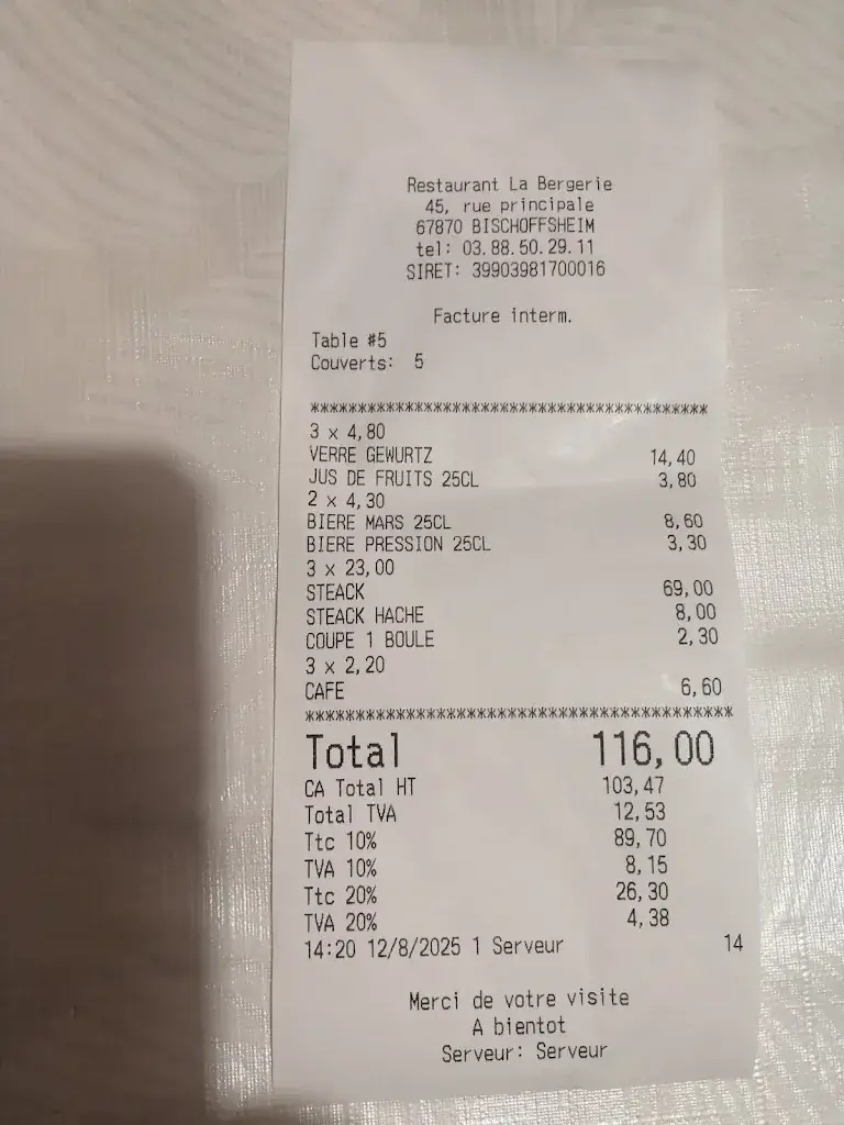 Dominique LEBRUN_Restaurant La Bergerie_Bischoffsheim_review