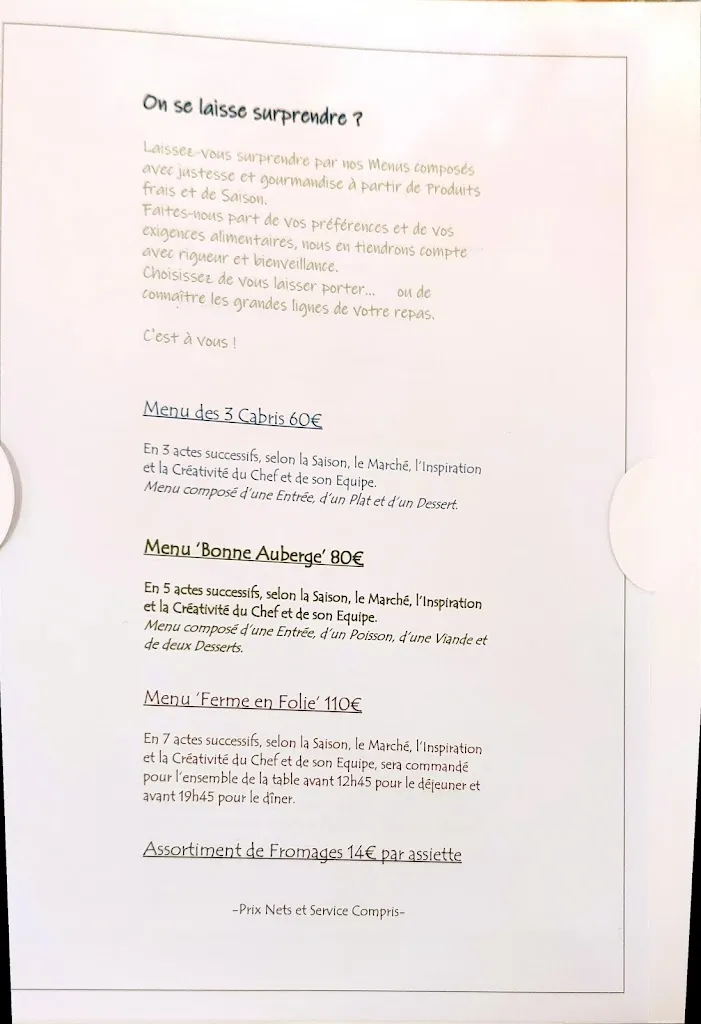 Menu_Auberge de la Chèvrerie Restaurant Molsheim Obernai_Griesheim-près-Molsheim_image_1
