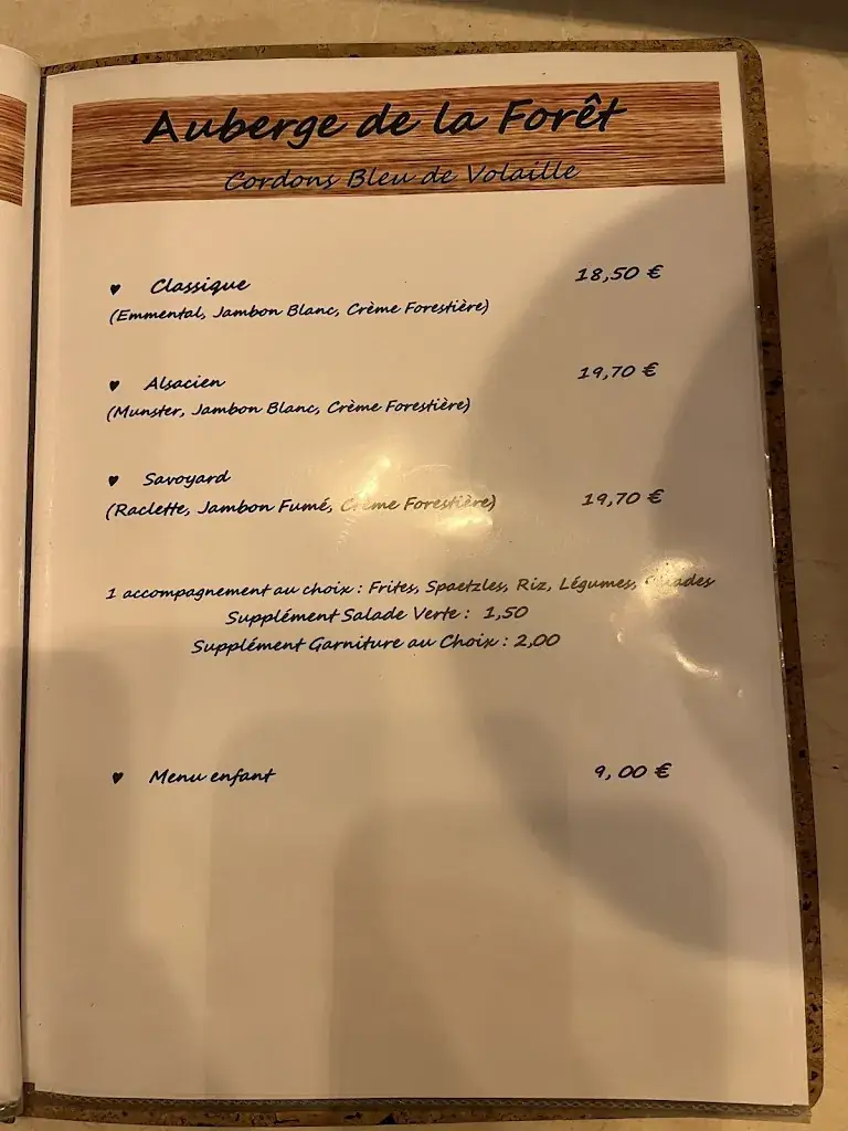 Menu_L'Auberge de la Forêt_Saint-Avold_image_2