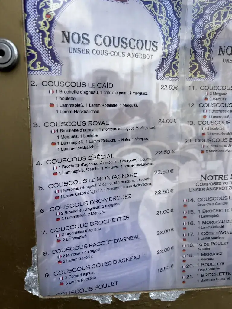 Menu_La Couscoussière_Saint-Avold_immagine_1