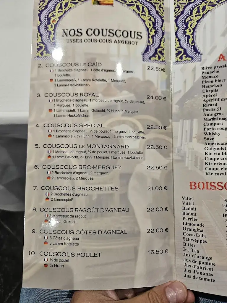 Menu_La Couscoussière_Saint-Avold_immagine_2