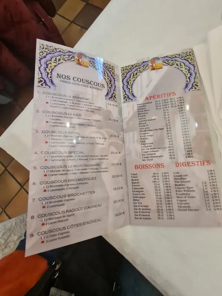 Menu_La Couscoussière_Creutzwald_image_3