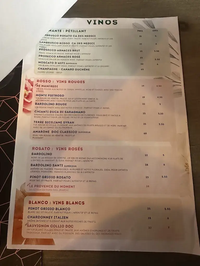 Menu_Papà Paul Ristorante_Saint-Dizier_image_4