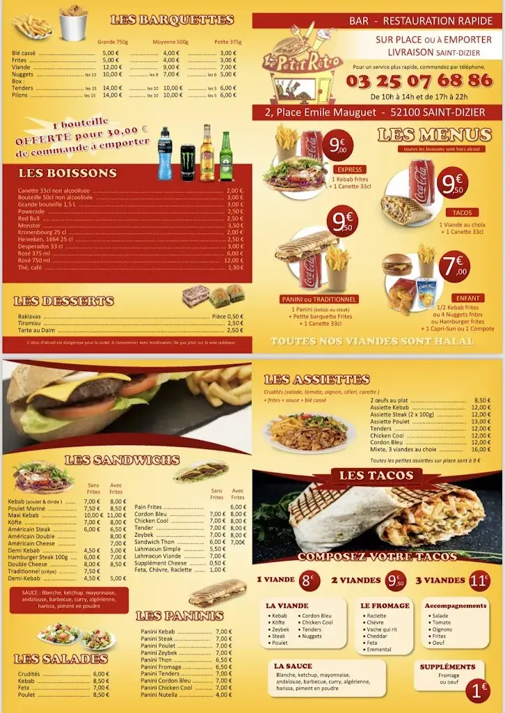 Menu_Au Petit rétro_Saint-Dizier_image_1