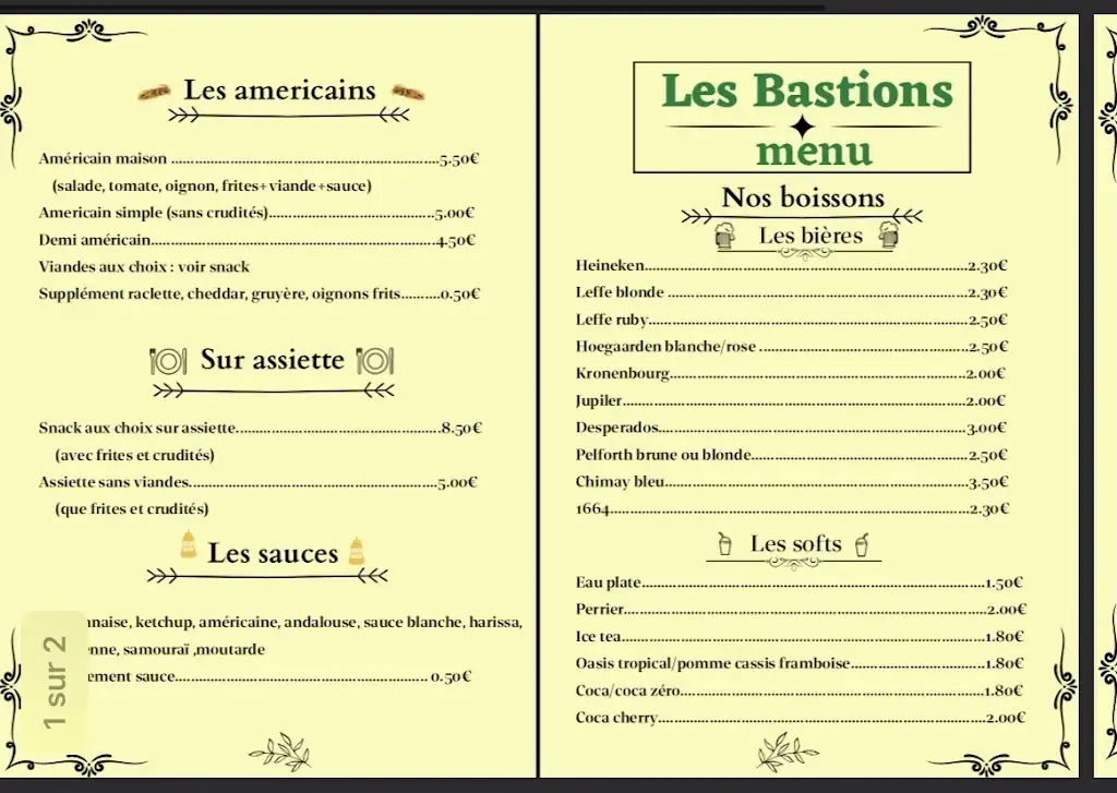 Les Bastions restaurante en Carignan