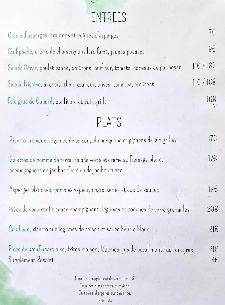 Menu_Hôtel-Restaurant Auberge des Mésanges_Meisenthal_image_2