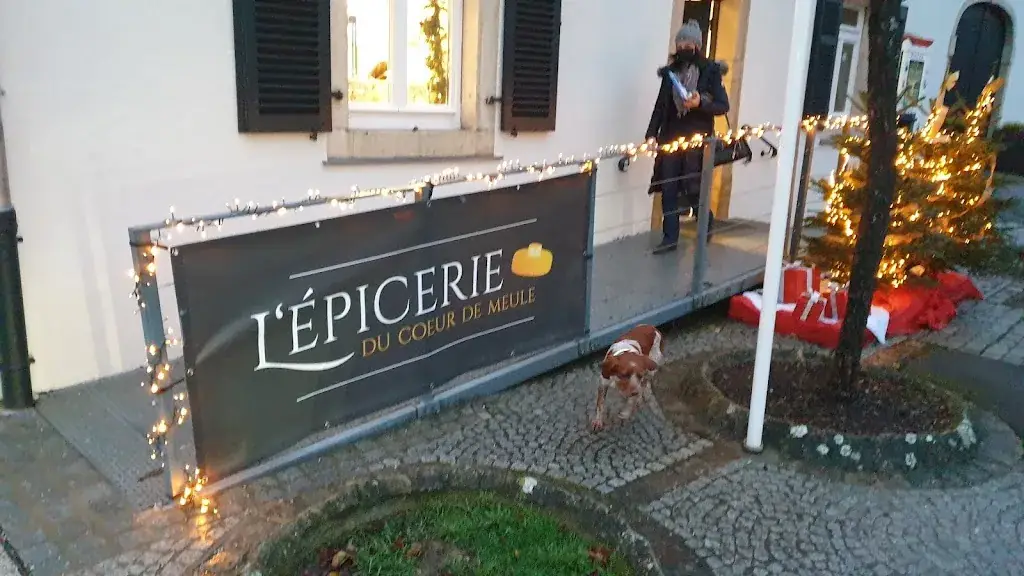 Heart-of-the-cheese-wheel grocery restaurant in Luxembourg