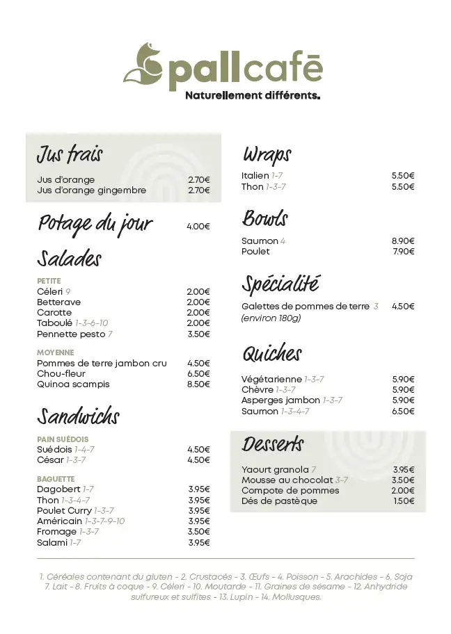 Menu_Pall Café Bertrange_Luxembourg_image_1