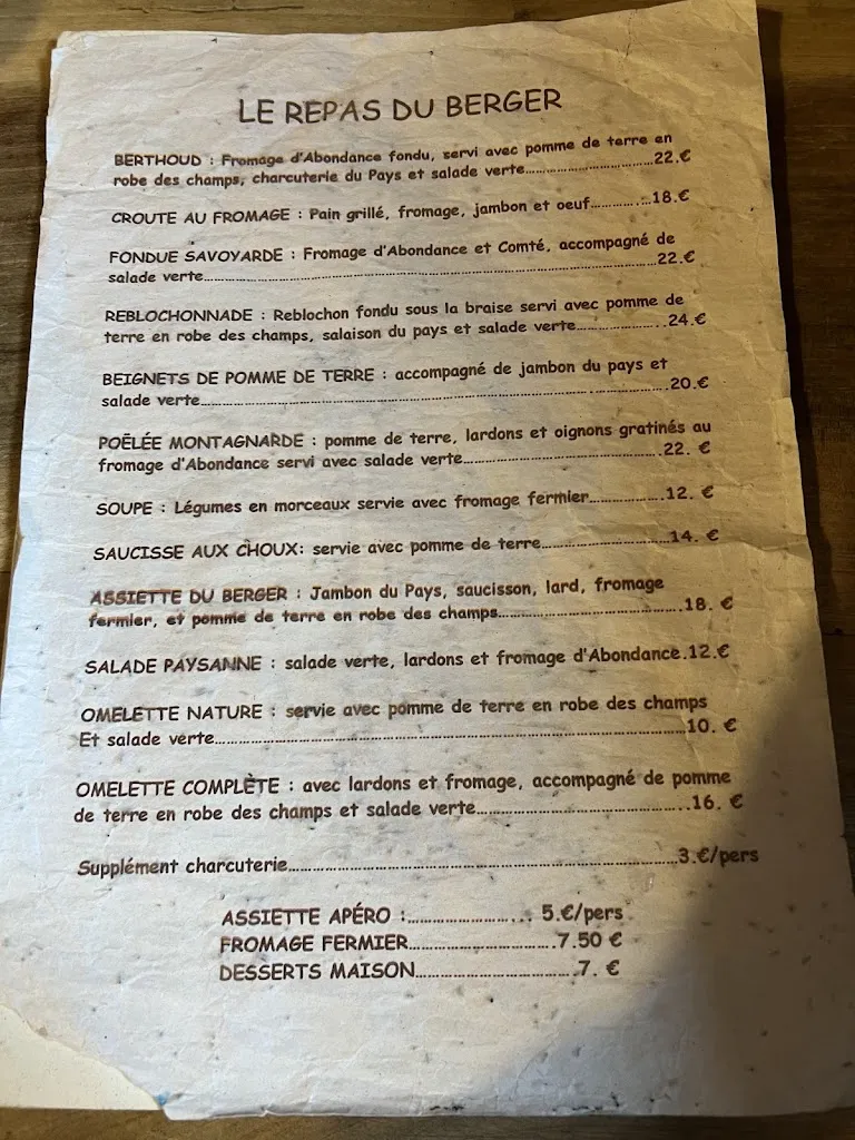 Menu_Chez Denis, Ferme Auberge d'Alpage_Châtel_image_2