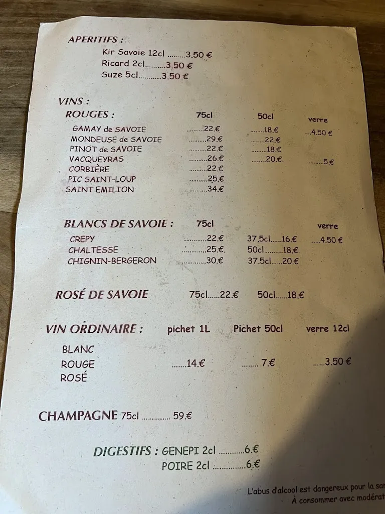 Menu_Chez Denis, Ferme Auberge d'Alpage_Châtel_image_3