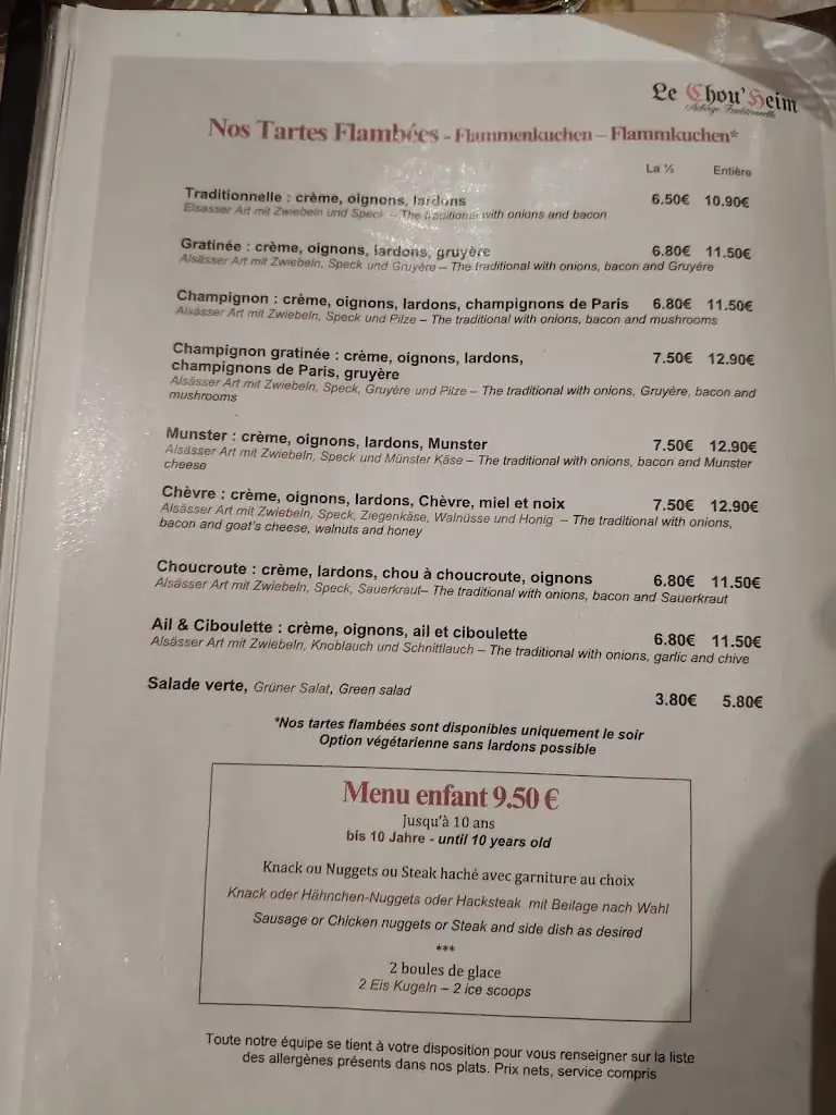 Menu_Auberge Le Chou'heim_Krautergersheim_image_4