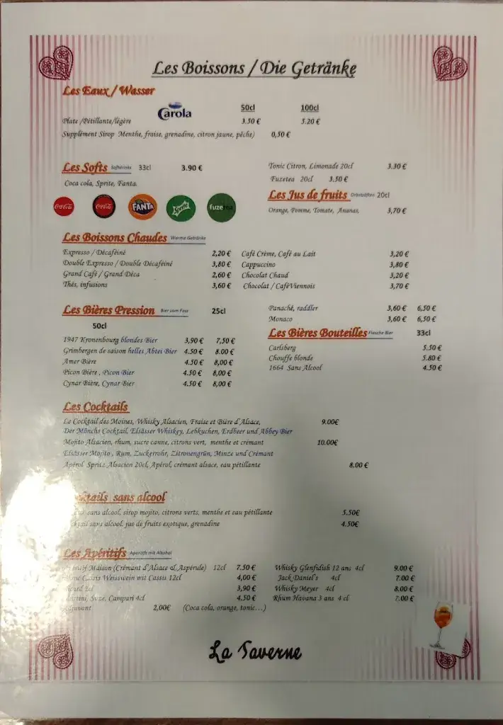 Menu_La Taverne_Ungersheim_image_2