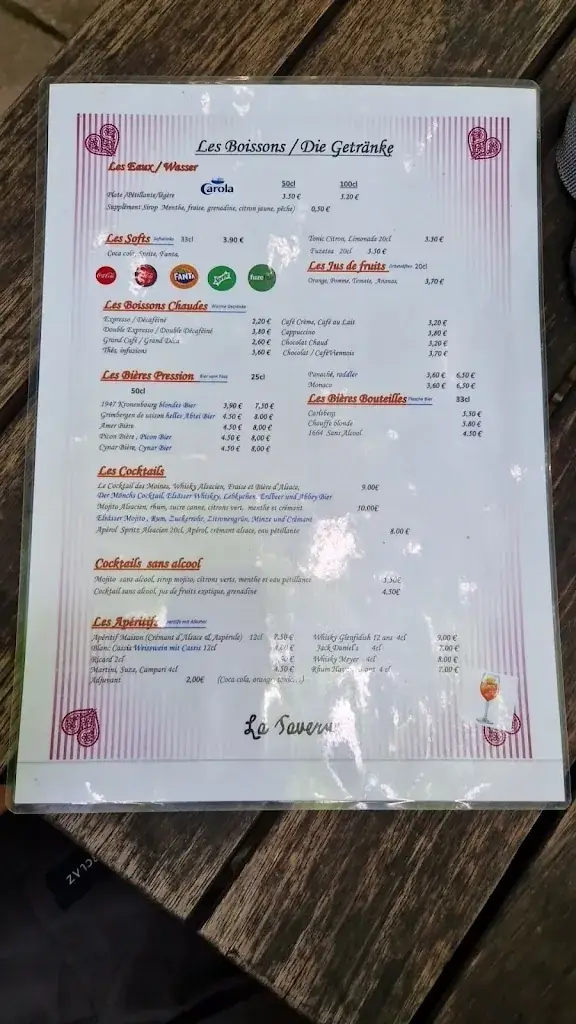 Menu_La Taverne_Ungersheim_image_3