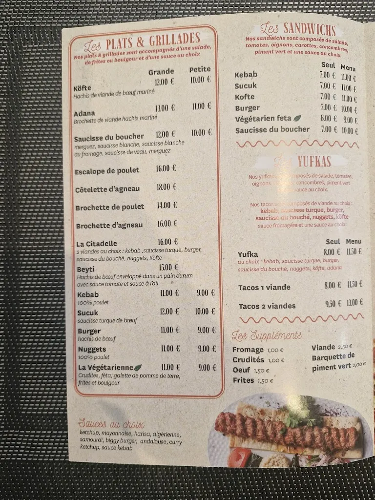 Menu_Restaurant Au Pied de la Citadelle_Bitche_image_1