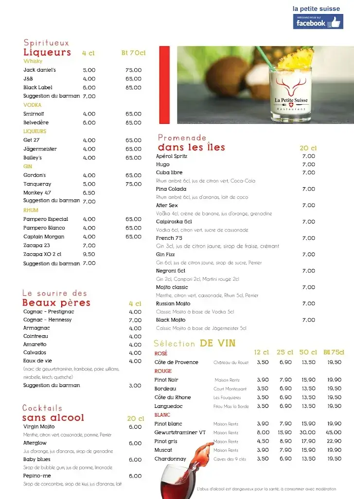 Menu_La Petite Suisse - Bar / Restaurant / Traiteur_Éguelshardt_image_1