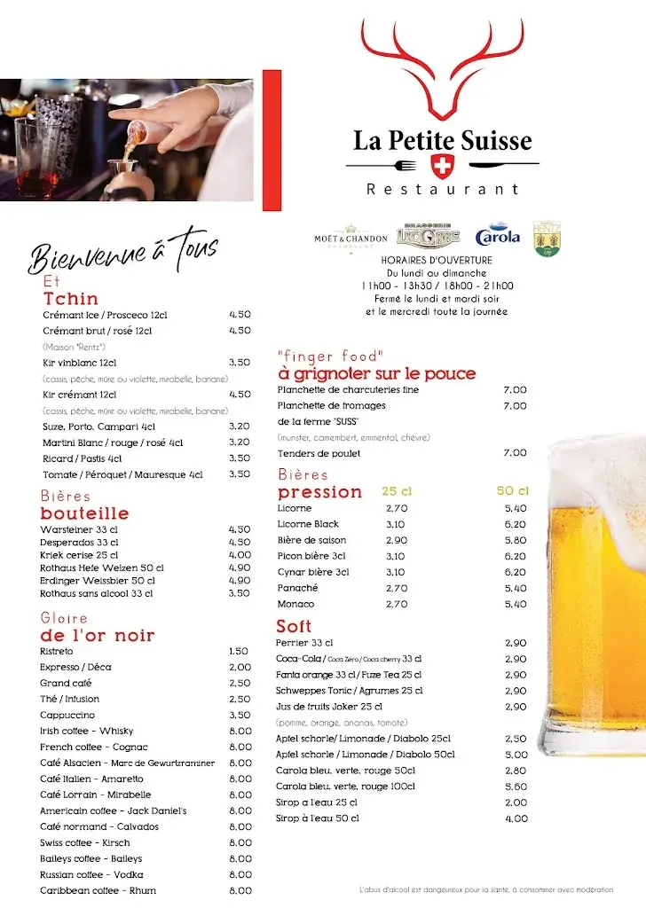 Menu_La Petite Suisse - Bar / Restaurant / Traiteur_Éguelshardt_image_2