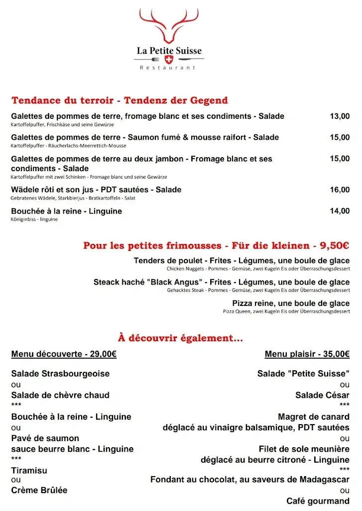 Menu_La Petite Suisse - Bar / Restaurant / Traiteur_Éguelshardt_image_3