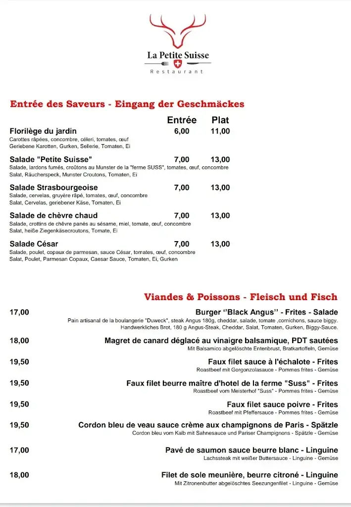 Menu_La Petite Suisse - Bar / Restaurant / Traiteur_Éguelshardt_image_4