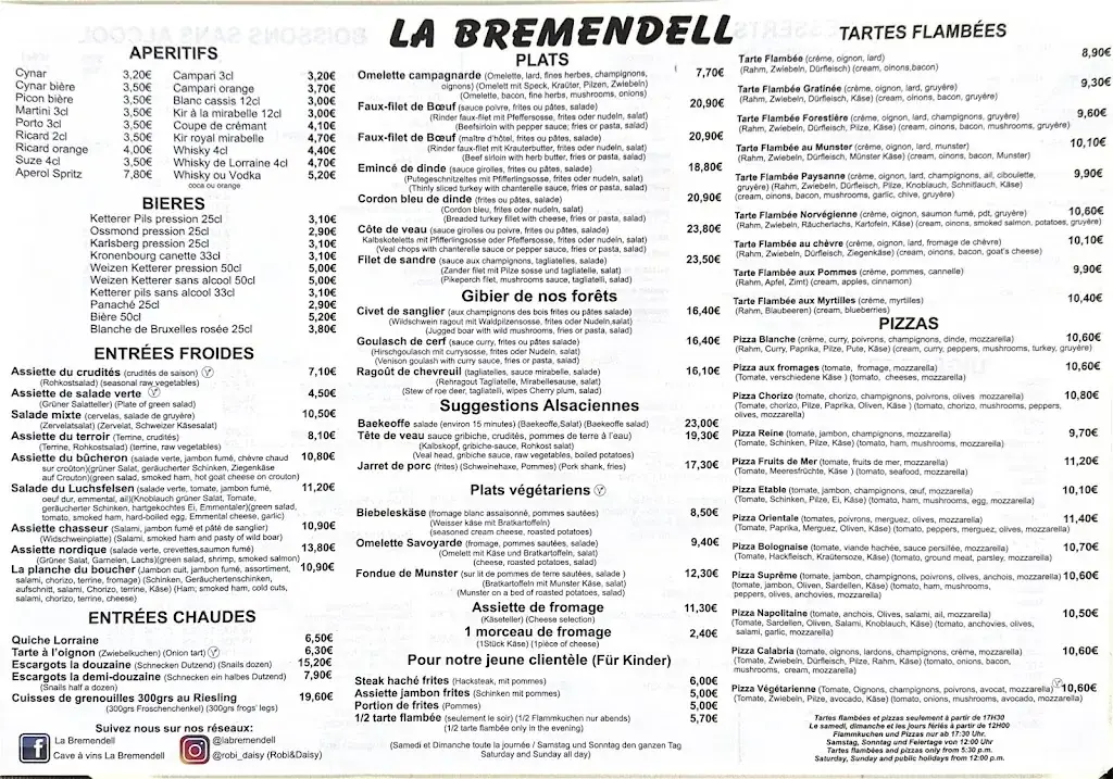 Menu_Restaurant, Camping**, Cave à vins « La Bremendell »_Sturzelbronn_image_2