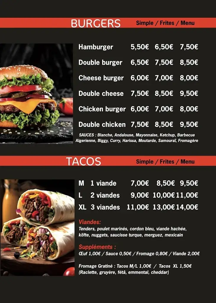 Menu_Bella Pizza | Tacos • Burgers_Blénod-lès-Pont-à-Mousson_immagine_4