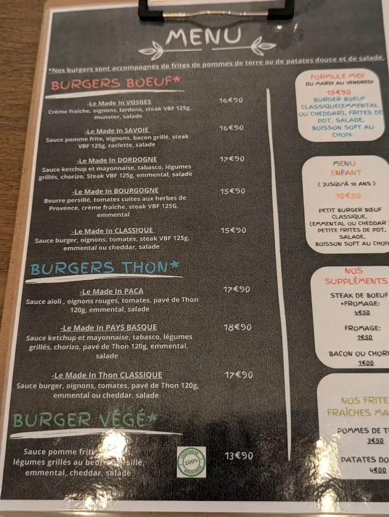 Menu_MADE IN BURGER_Pont-à-Mousson_immagine_2