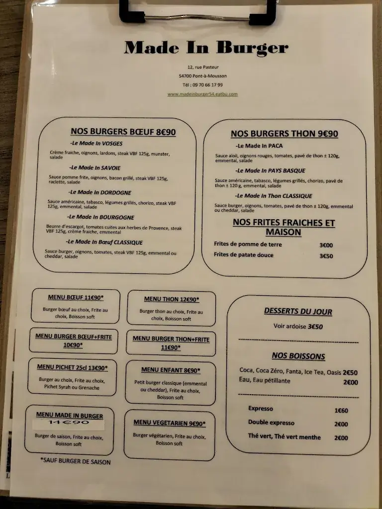 Menu_MADE IN BURGER_Pont-à-Mousson_immagine_4
