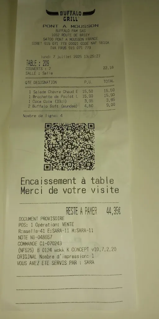 Giorgio Rebecchi_Buffalo Grill Pont-à-Mousson_Pont-à-Mousson_review
