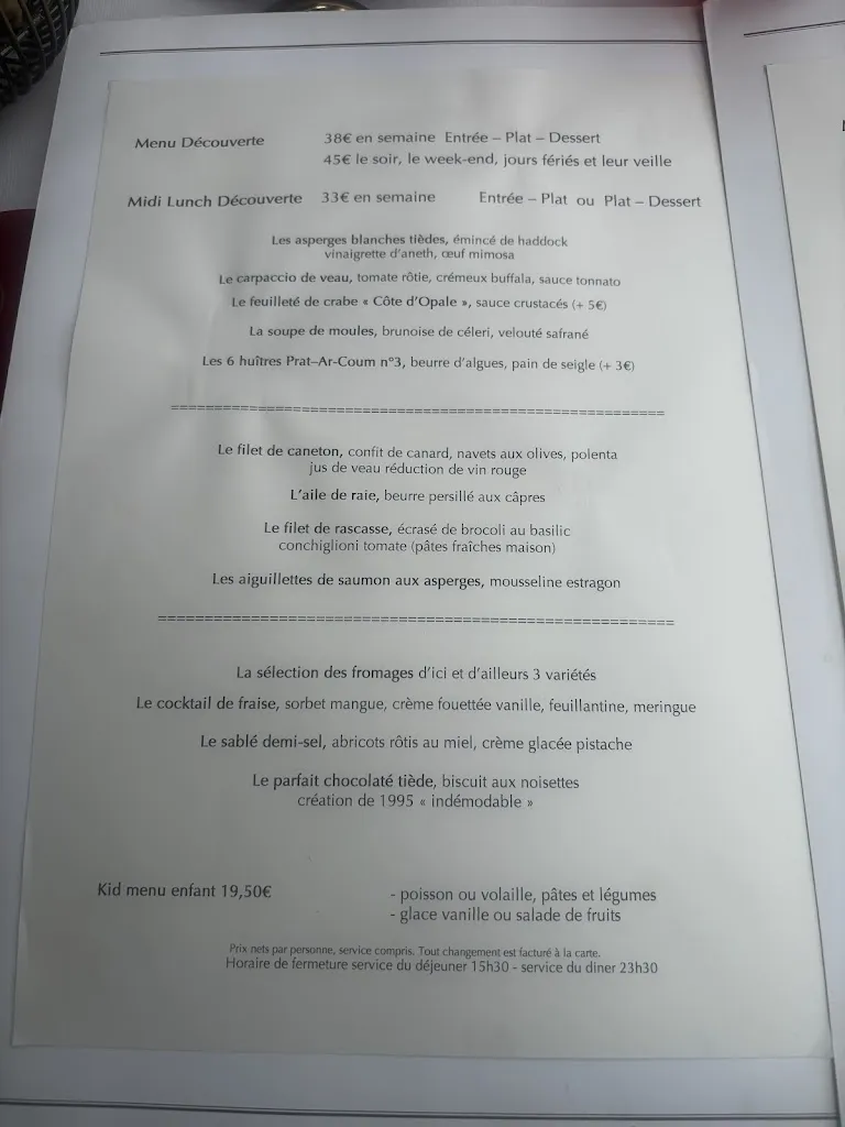 Menu_Restaurant - La Matelote_Boulogne-sur-Mer_image_3