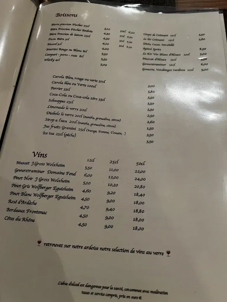 Menu_Restaurant A La Charrue_Breuschwickersheim_image_4