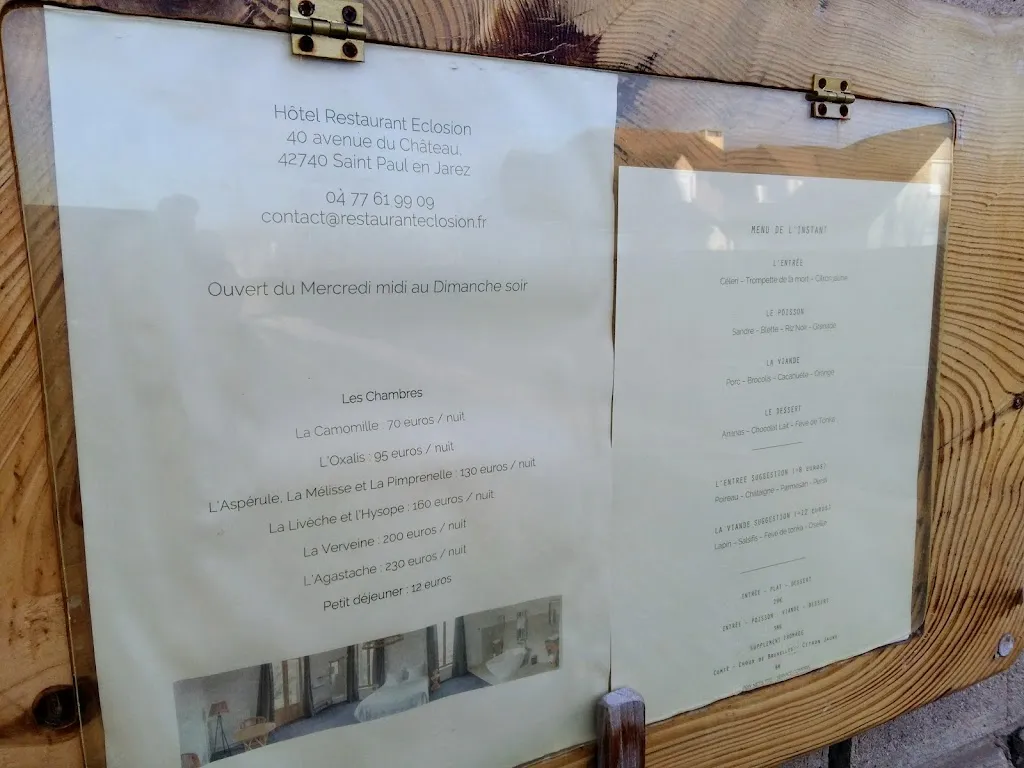 Menu_Eclosion Château Hôtel & Restaurant I St Paul en Jarez_Saint-Paul-en-Jarez_image_4