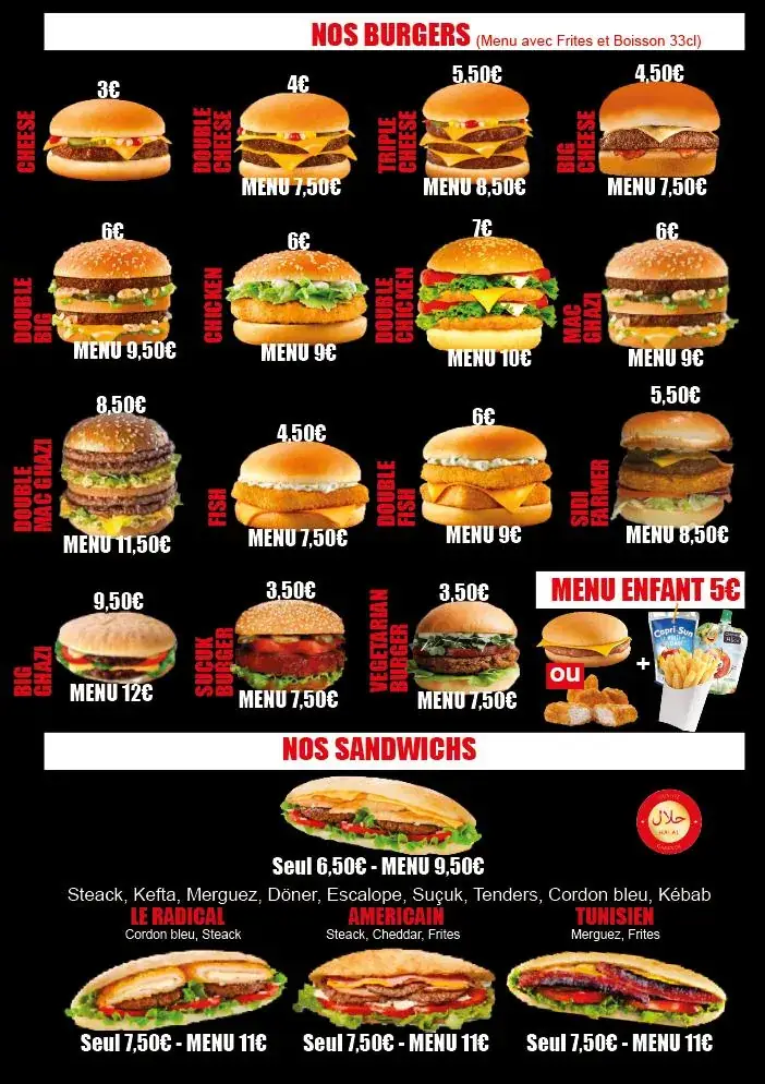 Menu_GRILLADES SIDI GHAZI - Restaurant Marocain & Fast-Food - Bischwiller_Bischwiller_imagen_3