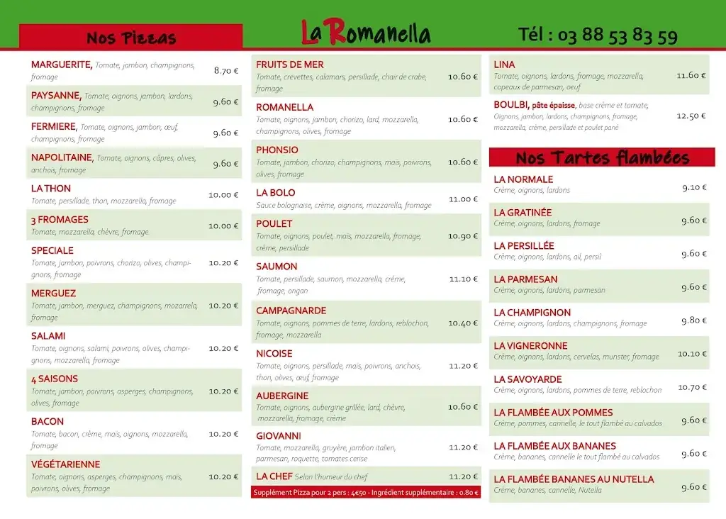 Menu_Restaurant La Romanella_Oberhoffen-sur-Moder_image_1