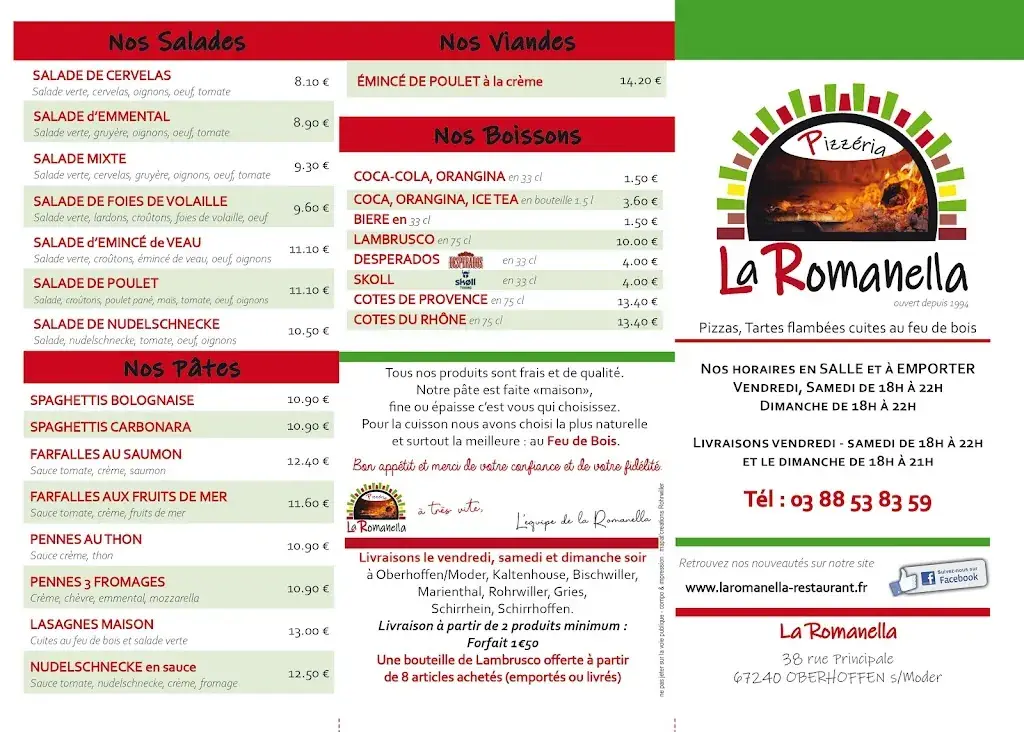 Menu_Restaurant La Romanella_Oberhoffen-sur-Moder_image_2