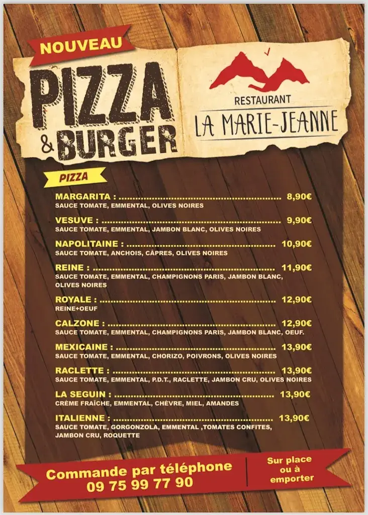 Menu_Restaurant pizzeria La Marie-Jeanne_Allevard_image_2
