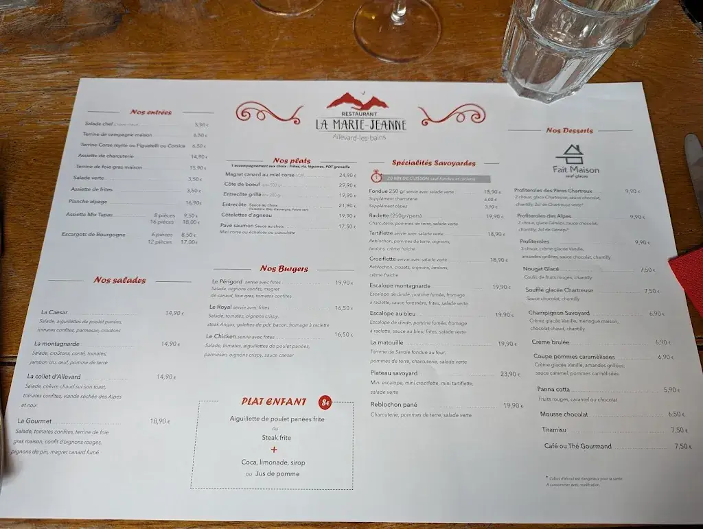 Menu_Restaurant pizzeria La Marie-Jeanne_Allevard_image_3