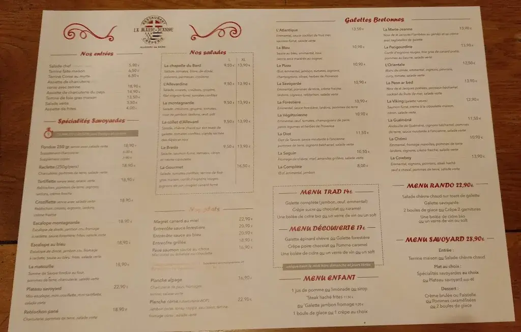 Menu_Restaurant pizzeria La Marie-Jeanne_Allevard_image_4