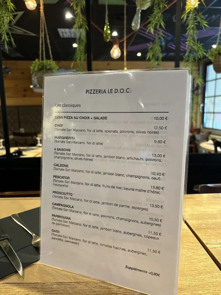 Menu_Restaurant Pizzeria Le D.O.C._Briey_image_2