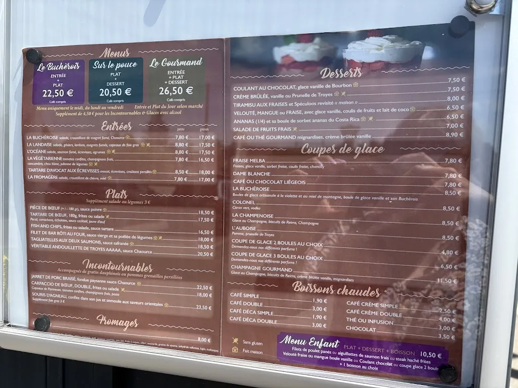 Menu_Restaurant le bucherois_Buchères_image_1