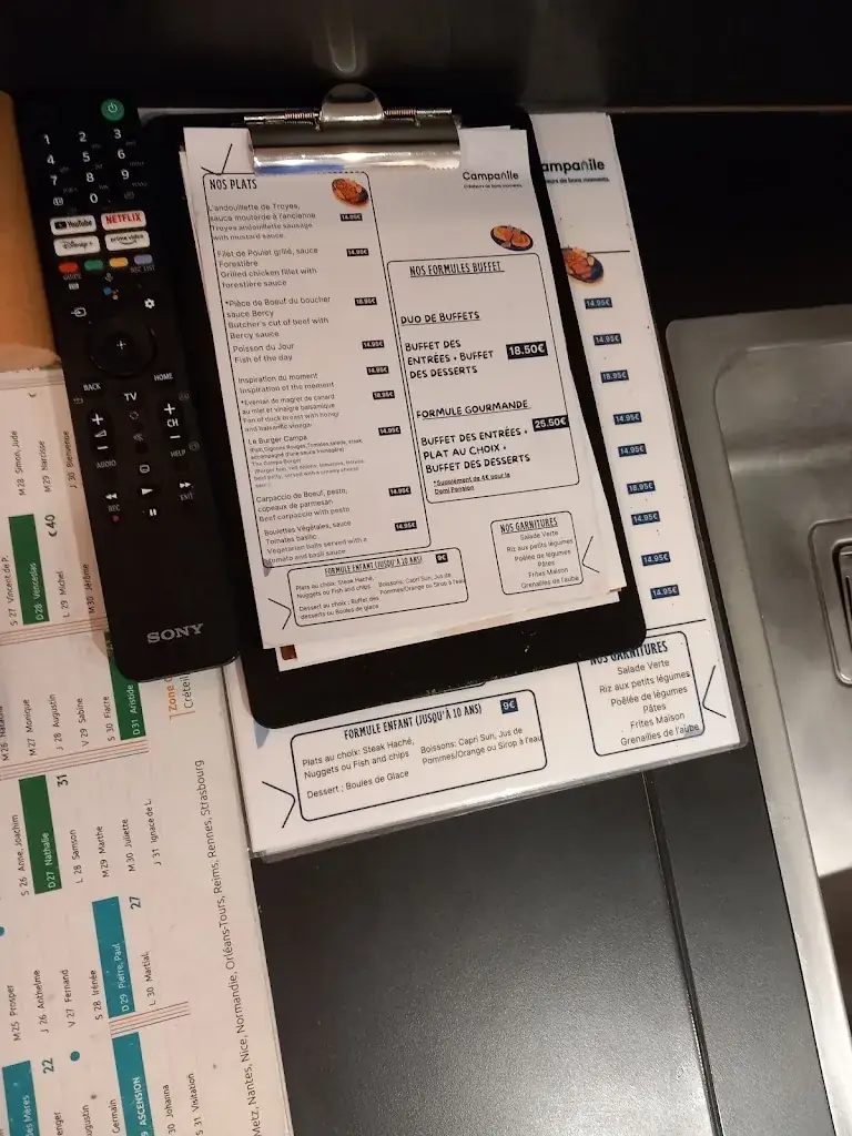 Menu_Le restaurant campanile_Buchères_image_1