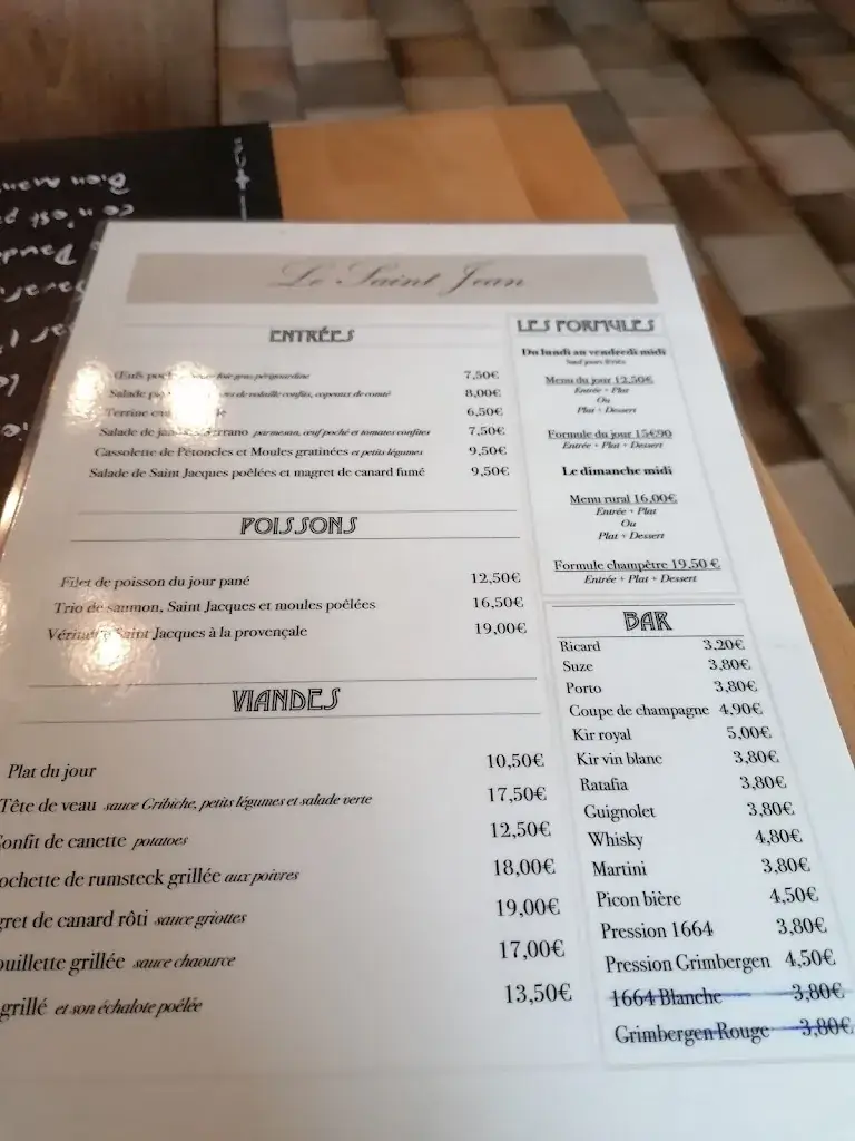 Menu_Restaurant Le Saint-Jean_Brienne-la-Vieille_image_1