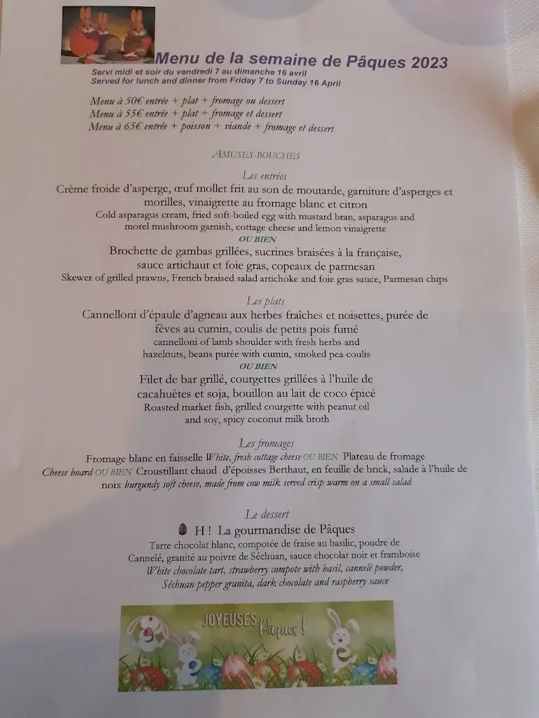 Menu_Restaurant Le Terroir_Santenay_image_1