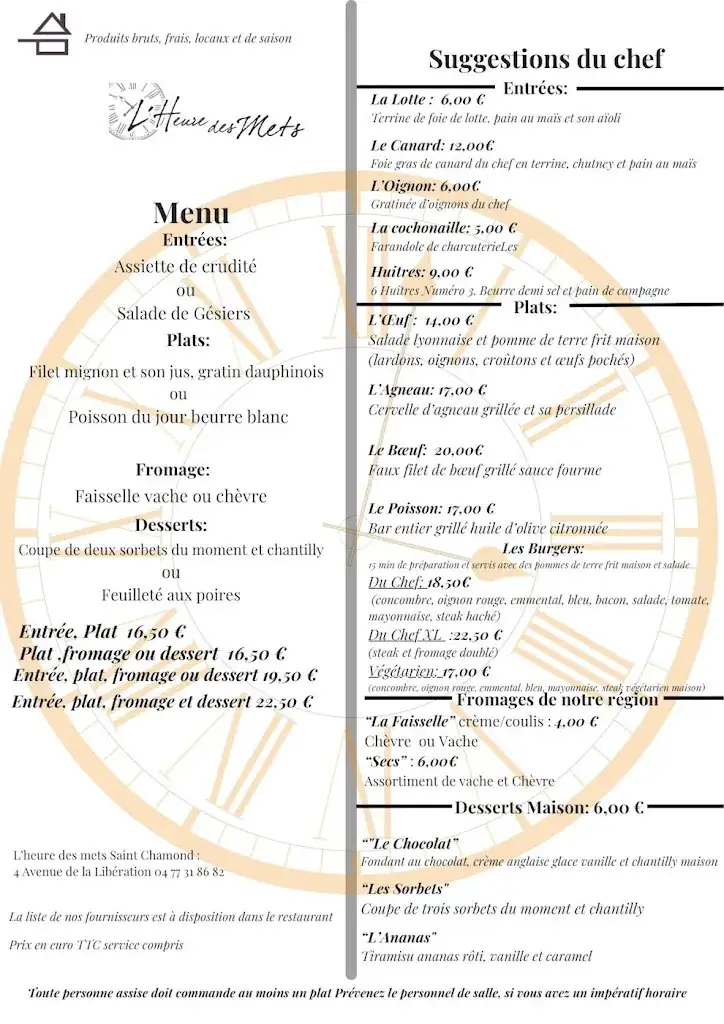 Menu_L'Heure des Mets Saint chamond_Saint-Chamond_image_1